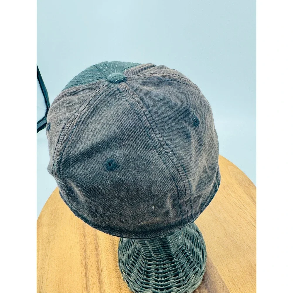 Miami Ink Tattoo Hat Mens OS Black Brown Skull Pinstripe TekerFlex Cap